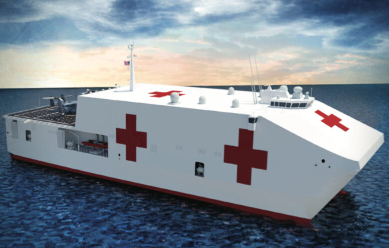アメリカの病院船のイメージ図
