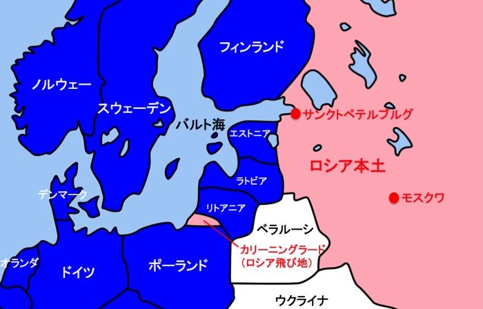 ロシアとNATOの地図