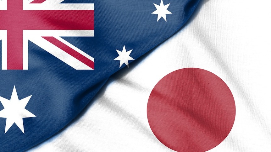 日本とオーストラリアの国旗