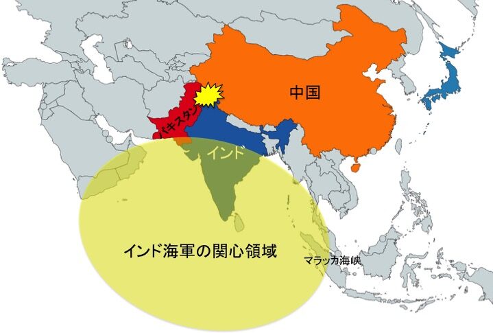 インド海軍の関心領域