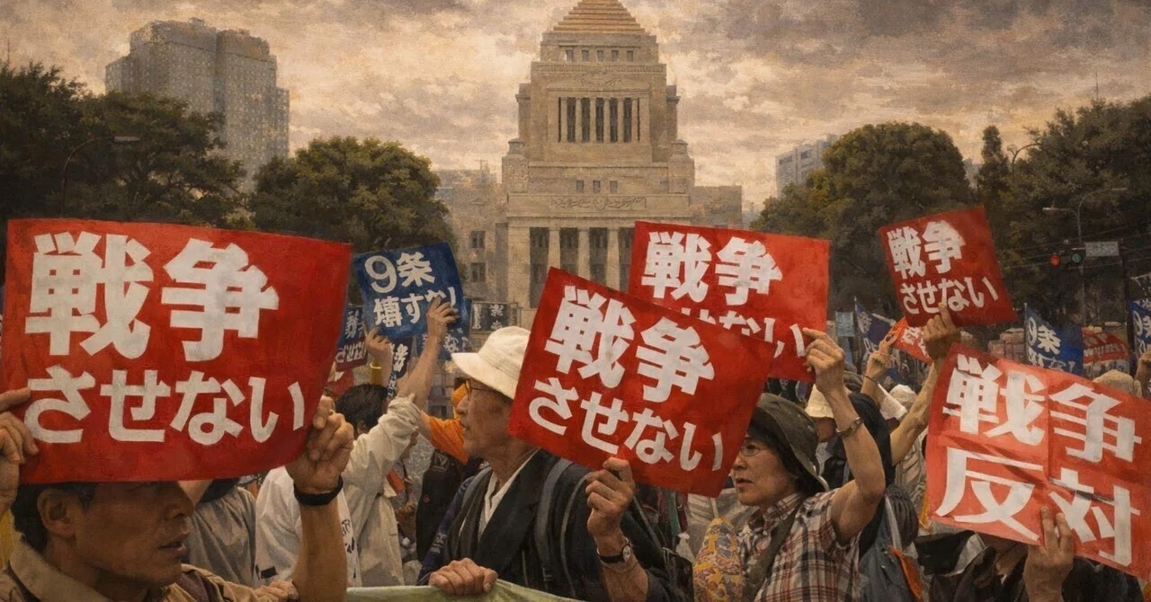 戦争反対のデモ